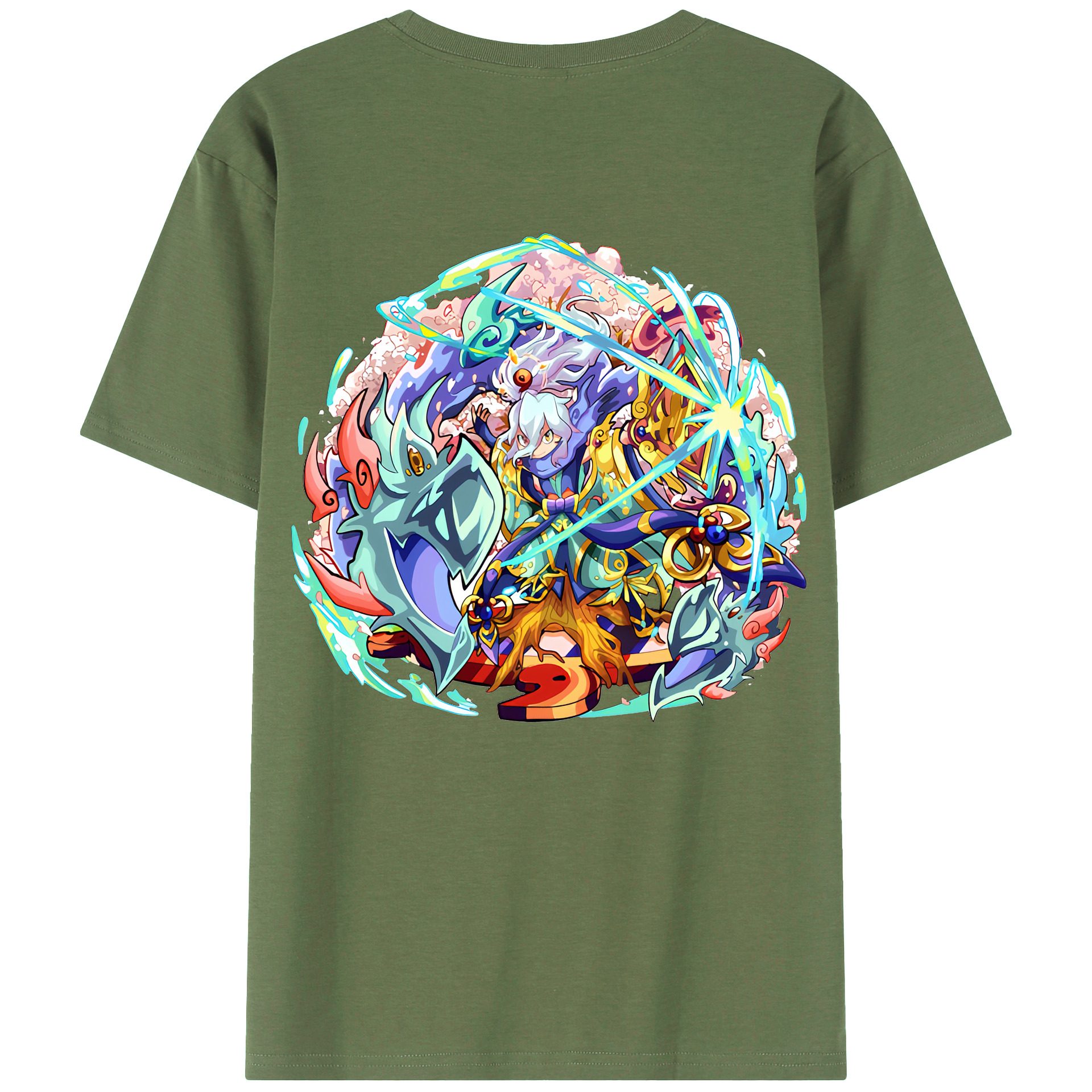 （画像用） 妖怪ウォッチ Yo-kai Watch 綿100％ メンズ半袖Tシャツ（バックプリント） 通気性